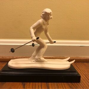 Vintage limited edition porcelain girl skier